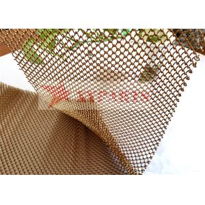 Buy cheap Installtion System Gold Aluminum Mesh Curtain from wholesalers