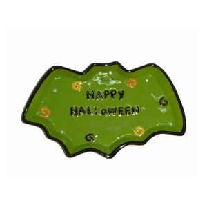 Buy cheap Handpainted Bat Shaped Candy Dish Halloween Dish Set Ceramic Stoneware Earthenware from wholesalers