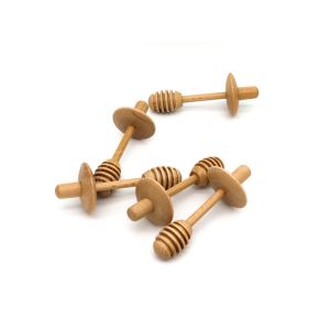 Customized Logo Wooden Muddler Individually Wrapped Wedding Party Honey Dipper