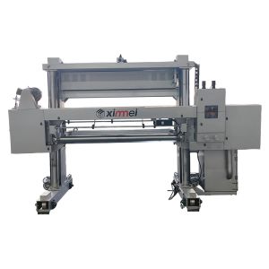China Long Rigid Rectangle Foam Horizontal Splitting Machine Reciprocate Cutting Motion On Rail With Auto Pressure Roller And Winding on sale China Long Rigid Rectangle Foam Horizontal Splitting Machine Reciprocate Cutting Motion On Rail With Auto Pressure Roller And Winding on sale