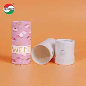 Custom Eco Friendly Biodegradable Childproof Resistant Packaging Round Cylinder