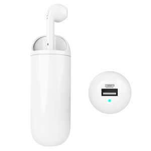 Buy cheap Support intelligent active noise reduction mini mono wireless earphone bluetooth earbud with charger box power bank from wholesalers