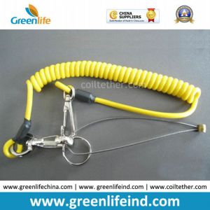 Buy cheap Good Strong Carabiner Lock Coiled Lanyard Tether Protect Tools from wholesalers