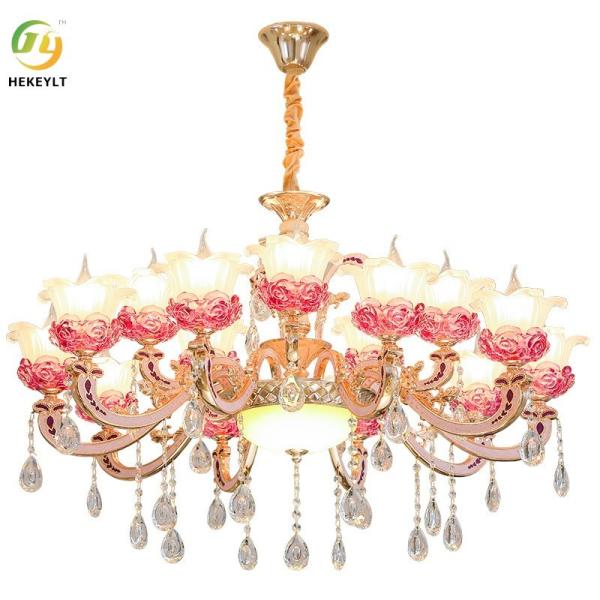 Quality Luxury Atmosphere Home LED Chandelier Simple Bedroom Crystal Hall Chandelier for sale