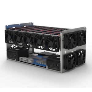Buy cheap Graphics Case Crypto Coin 8gpu Ethereum ETH Mining Frame Rig Open Air Stackable 8 GPU Miner Chassis from wholesalers