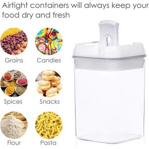 Buy cheap 7 Pieces BPA Free Airtight Food Storage Containers Plastic Cereal Containers with Easy Lock Lids from wholesalers