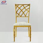 Buy cheap Online Celebrity Wedding Hotel Banquet Chair Gold Stainless Steel from wholesalers