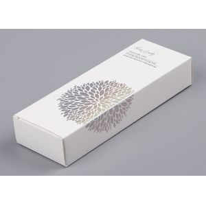 White Ivory Board Paper Packaging Boxes With Hot Laser Silver And Matte