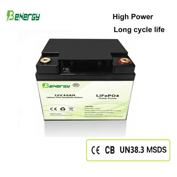 Quality 12V 40Ah LiFePO4 Lithium Battery for Solar Storage for Campers Caravans Trailers Yachts & Golf Carts for sale