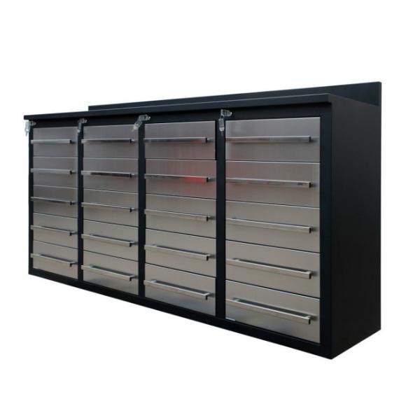 Buy cheap Customized Support Cold Rolled Steel Tool Cabinet Workshop Red Black Modular Workbench from wholesalers