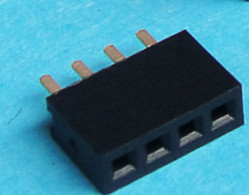 Buy cheap Single Row DIP Vertical Type Female Header Connector 4 Contacts With PA6T Material from wholesalers