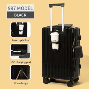 Buy cheap 24-inch Sturdy and Durable Leather Suitcase with Spinner Wheels and Zippers for Women, Men, and Students (20-inch size) from wholesalers