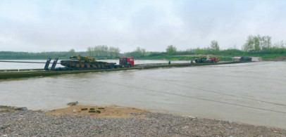 Quality Hz100 Power Pontoon Bridge Loaded Interior Bay (L×W×H) ≤13m×3.5m×4m for sale