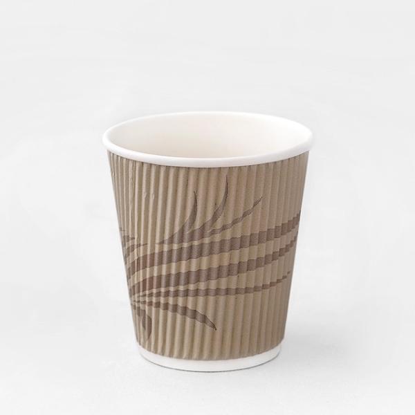 Quality Bio Degradable Ripple Wall Paper Cup 12oz Hot Drinking Kraft Ripple Paper Cups for sale