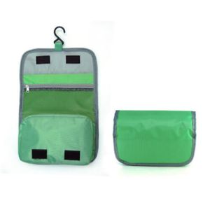 Buy cheap Poly Folding Hanging Toiletry Bag , Custom Cosmetic Bags With Brush Holder / Multi Compartment from wholesalers