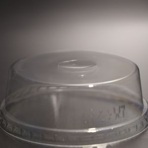 China Disposable Plastic Cup Lid Dome Lid For Takeaway Cups on sale