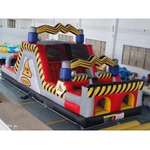 Buy cheap Danger Obstacles Inflatable Bounce House Castles With Two Slides from wholesalers