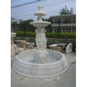 Buy cheap Famous Big 200cm White Marble Sculpture Water Fountain Pool With Horse from wholesalers