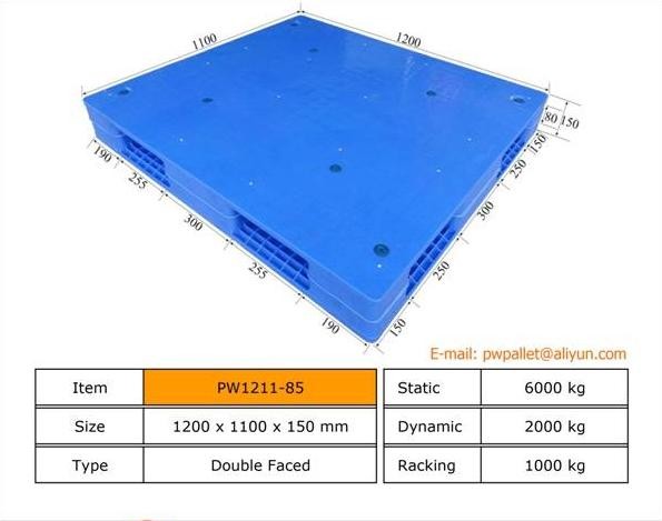 Blue Stackable Plastic Pallet With Minimum Order Quantity Of 450pcs