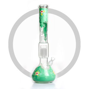 Buy cheap Mixed Color Hand Blown Glass Bongs 18 Inches Tall With 10 Arms Tree Percolator Hookah from wholesalers