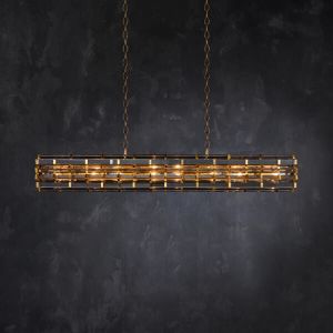 Buy cheap Bronze Night Rod Rectangular Pendant Dimmable Ajustable Chain/Rod for Commercial Spaces from wholesalers