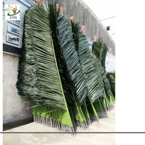 Buy cheap UVG PTR015 2m Silk artificial palm tree leaves in plastic steel use for trunk decoration from wholesalers