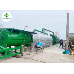 Buy cheap Horizontal Rotating 10 Ton Waste Tyre Pyrolysis Plant Automated from wholesalers