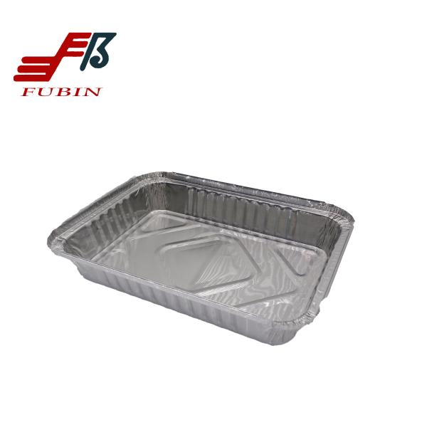 Quality Medium Rectangular Foil Containers 750ml Shallow Aluminum Foil Pans for sale