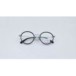 New designer idea double full rim eyeglasses titanium two tone colors fashion