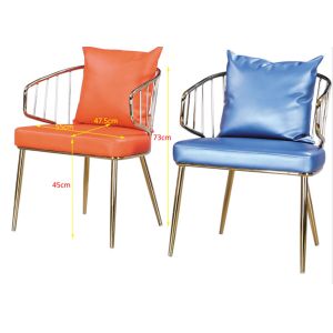 China High Density Sponge Filling 55cm Faux Leather Dining Chairs on sale