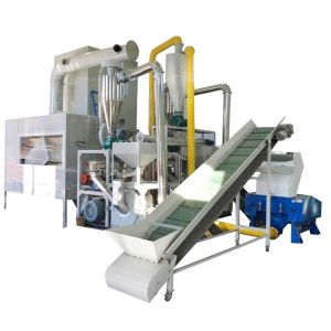 PLC Controlled Scrap Aluminum Foil Recycling Plant Aluminum Plastic Separator