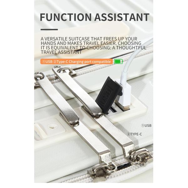 2 pieces set Front-Open Pocket versatile travel luggage Laptop Trolley Carry-On Size (yellow, 20") | Luggage Supplier with Hidden Cup Holder PC