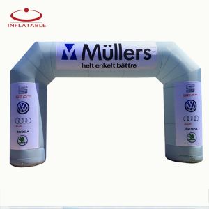 New Design outdoor round advertising inflatable arch with verlcro logo printing