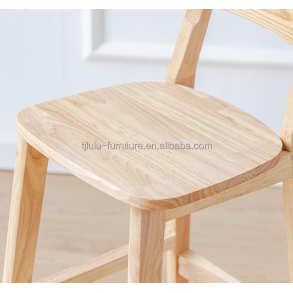 Vintage Style High Chair Bar Stool with Solid Wood Material LL-C34