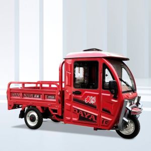 Buy cheap 1500w Electric Cargo Tricycle with Enclosed Body High Displacement and Red Color Made from wholesalers