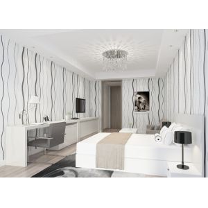 Buy cheap Waterproof Non woven Wallpaper Curve Lines Pattern for Living Room 0.53*10M from wholesalers