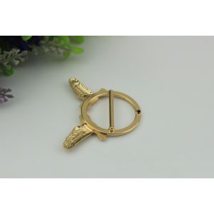 Buy cheap Fashion gold color 32 & 47 mm round shape double bird patter decorative metal adjustable slide buckles for straps from wholesalers