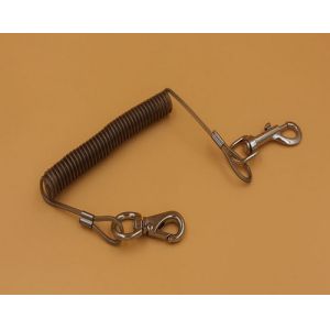 Buy cheap Delux swivel and J swivel hook ends new retractable clip elastic plastic coil cord rope from wholesalers