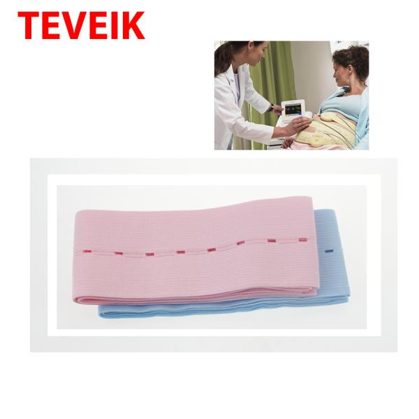 CE certificated ISO M2208A Disposable CTG Belt With Buttonhole / Fetal Monitor Belt with 60mm Width