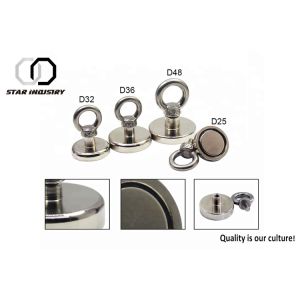 Buy cheap Double Side Neodymium Fishing Magnets 120kg Pulling Force Multifunctional from wholesalers