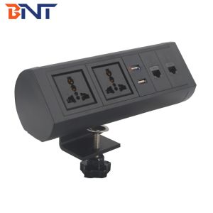 Buy cheap Factory directly sale clamp on desk design table powe Black Movable Clamp On Desk Power Socket With Network from wholesalers