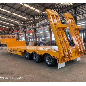 Buy cheap 3 Axles 60 Tons Heavy Duty Low Bed Semi Trailer from wholesalers