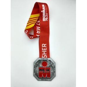 Buy cheap Ironman Triathlon Custom Die Cast Medals 2d Design Laser Engraving from wholesalers