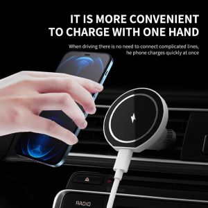 Buy cheap Car Vent 15w Magnetic Wireless Charger Magsafe Stand Automatic Clamping from wholesalers