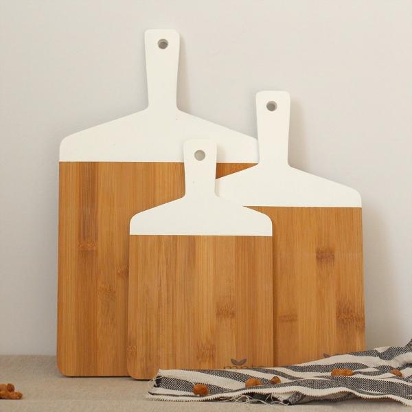 Quality Plastic Handle Bamboo Pizza Serving Paddle Board Personalized Shaped For Kitchen for sale