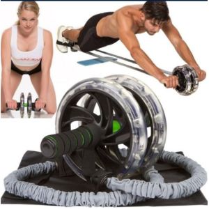 double wheel ab exerciser double wheel ab roller pull rope double wheel ab
