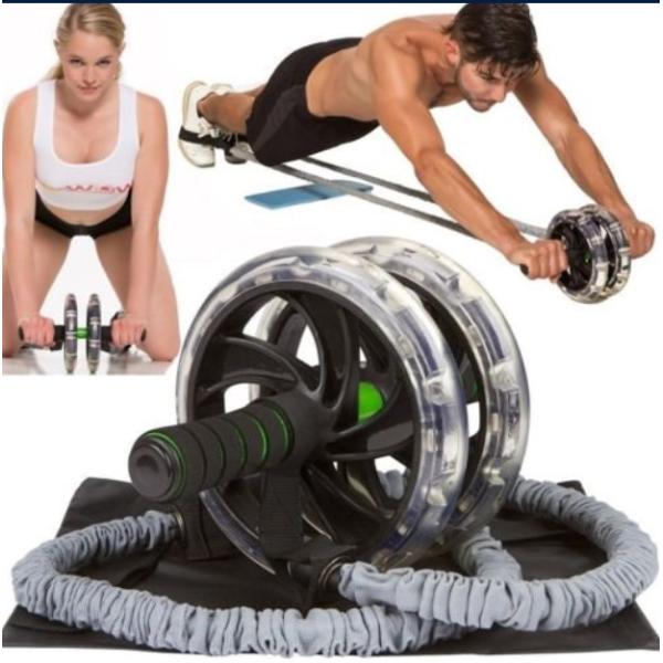 Buy cheap double wheel ab exerciser double wheel ab roller pull rope double wheel ab roller exercises from wholesalers