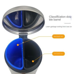 Buy cheap Household 10L Lobby Garbage Cans Stainless Steel Pedal Garbage Can from wholesalers