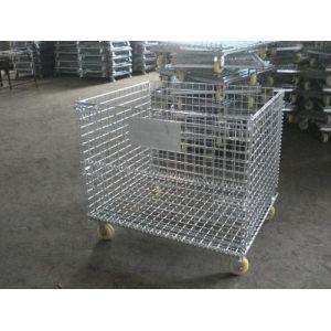 Buy cheap Steel U Shape Buckle Collapsible Wire Container For Distribution from wholesalers