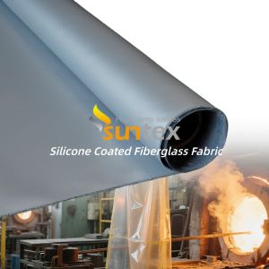 Buy cheap High Temperature Resistance Silicone Coated Fiberglass Fabric with 400 g/sqm Weight and 0.3 mm Thickness for Fireproofing from wholesalers